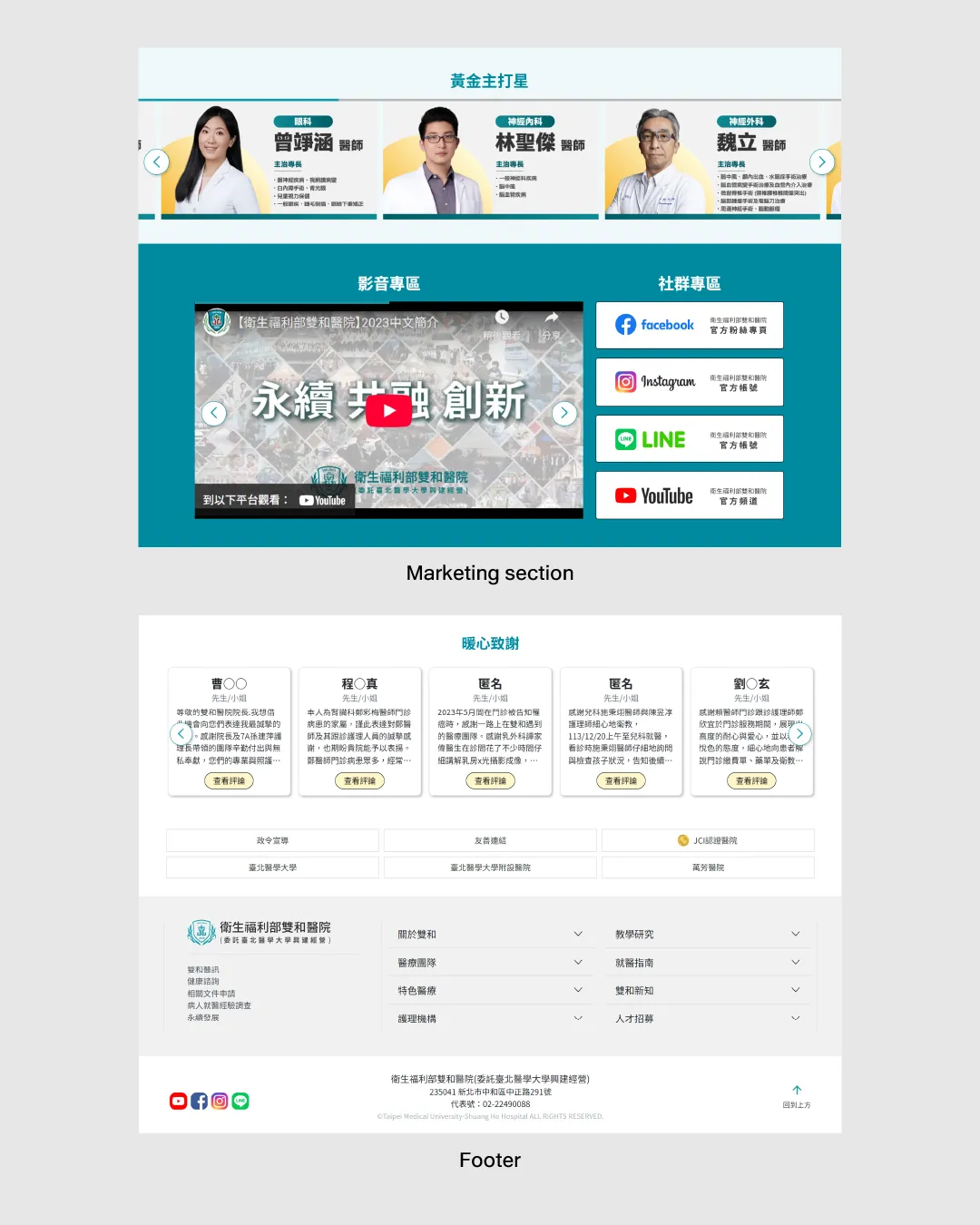 首頁社群區塊展示